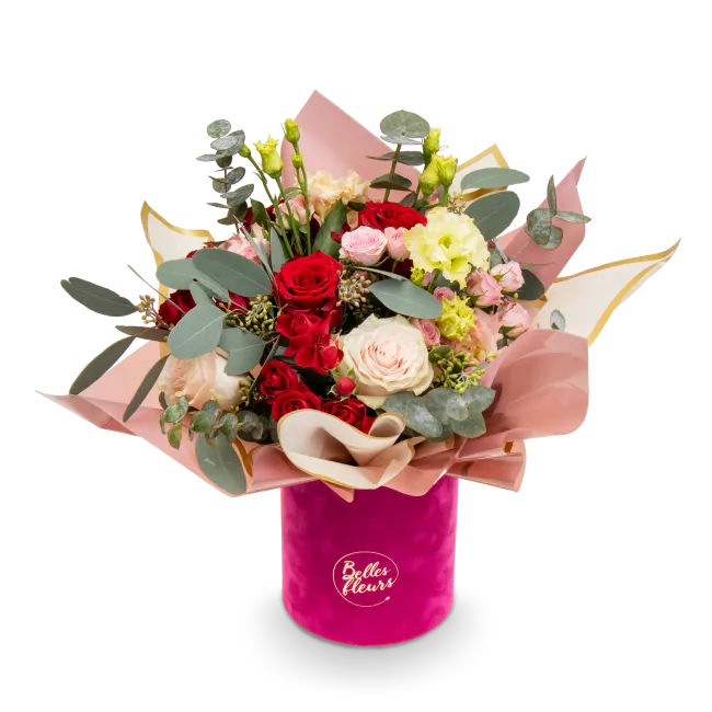 Flower box of roses